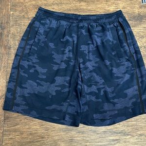 Lululemon Pace Breaker shorts (Mens, Size:L , Camo blue)